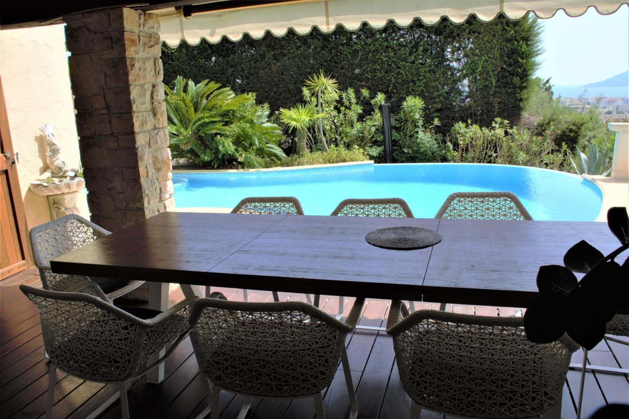 8 Pers à Spacieuse, Piscine Vue Mer Cannes